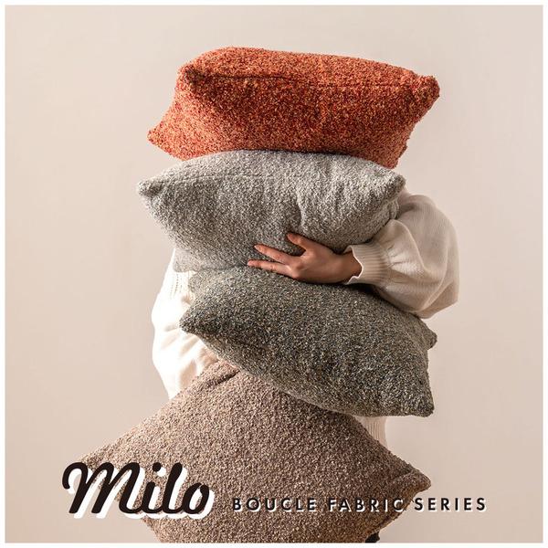 クッション FAB-103 正方形 おしゃれ ソファ ブークレ生地 くすみカラー スクエア 無地 シ...