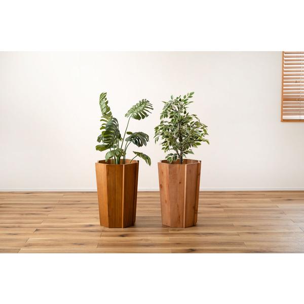 ウッドプランターL GUY-824 プランター 木製 天然木 ミンディ 入れ物 カバー 観葉植物入れ...