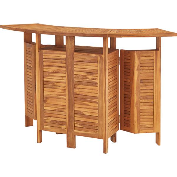 フォールディングカウンター JTI-338 カウンター バーカウンター 天然木 チークウッド インテ...