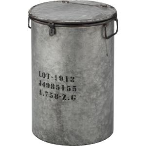 トラッシュカン LFS-442SV フタ付き スチール ボックス ゴミ箱 インテリア 家具 アンティーク 雑貨 新生活 リビング｜itcom-ec