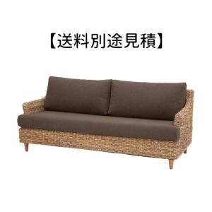 クラール 3人掛 NRS-413 3人用ソファ ワイドソファ 木製ソファー ヒジ置き アジアンテイスト 家具 【送料別途見積】｜itcom-ec