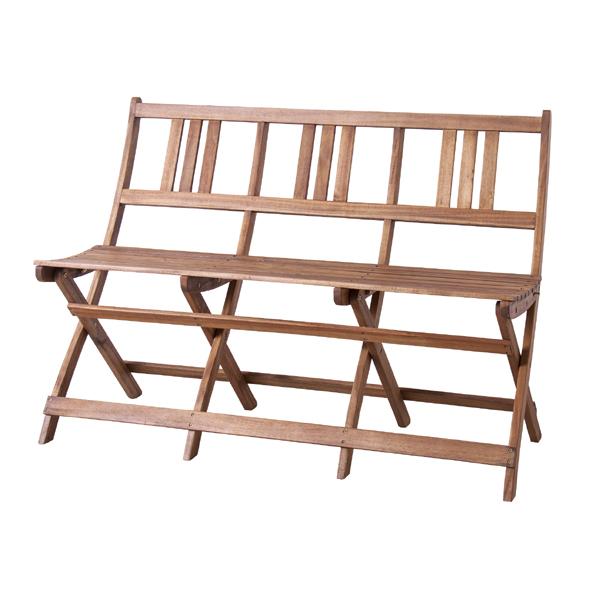 バイロン 折りたたみ3Pベンチ NX-905 フォールディングチェア 天然木 木製 ガーデン