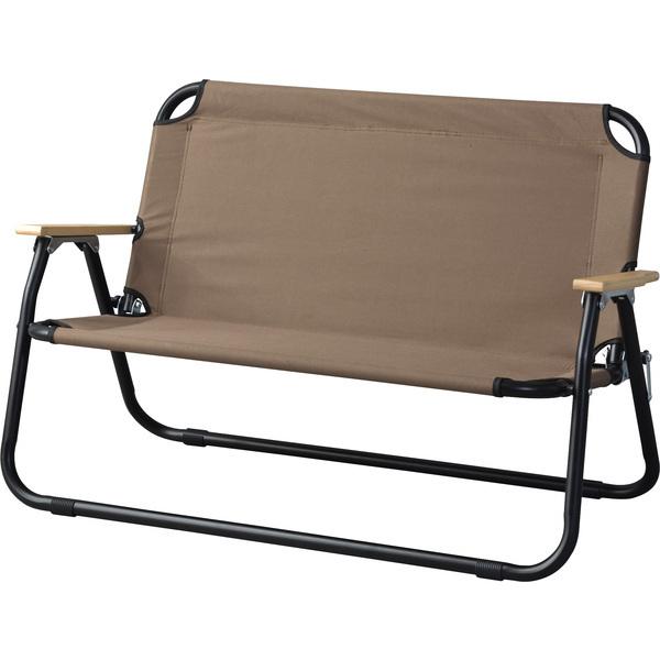 フォールディングチェア2Ｐ OLC-622 二人掛け 椅子 イス 軽量 折りたたみ 肘掛け 天然木 ...