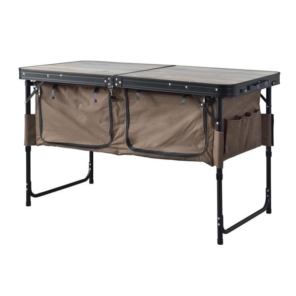 フォールディングキャビネットテーブル&amp;スツール OLC-626 折りたたみ 高さ調整 アウトドア