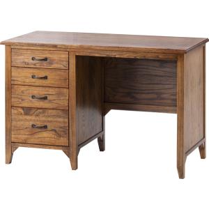 木製デスク レトロ 机 DESK 幅112cm アジアン書斎机 引出し ティンバー