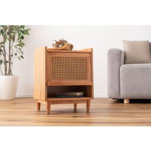 ナイトテーブル PM-514NA サイドテーブル テーブル サイドチェスト スリム 引き出し 収納付き ナチュラル 寝室 ベッドサイド 完成品 収納棚 ミニテーブル｜itcom-ec