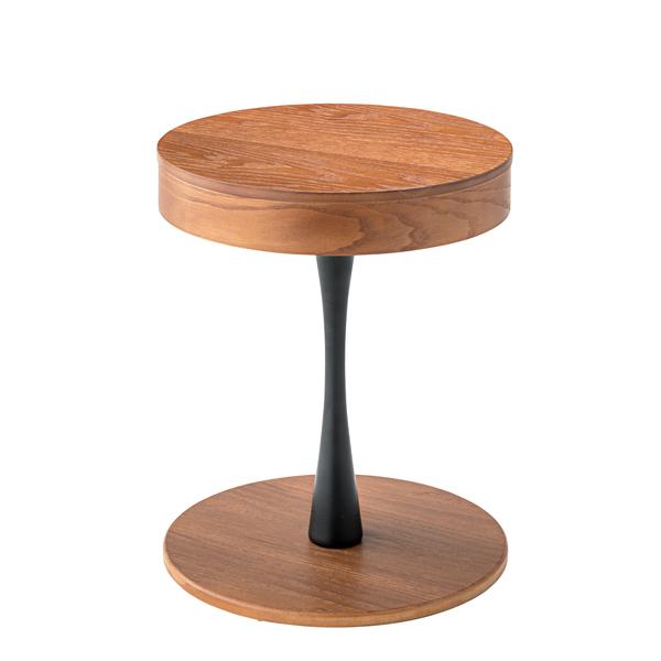 サイドテーブル PT-616 つくえ 丸型天板 飾り台 天然木 木製テーブル ラウンドテーブル シン...