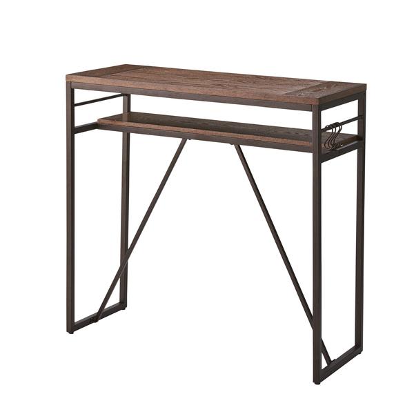 カウンターテーブル PT-782BK 机 つくえ ハイテーブル モダン インテリア 収納棚付 リビン...