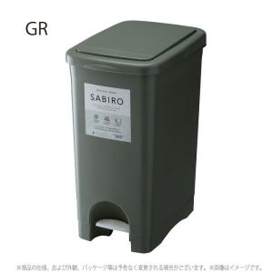 ダストボックス サビロ プッシュペダルペール グリーン/緑 RSD-183GR ゴミ箱 おしゃれ キッチン 45リットル 分別 フタ付き｜itcom-ec