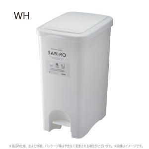 ダストボックス サビロ プッシュペダルペール ホワイト/白 RSD-183WH ゴミ箱 おしゃれ キッチン 45リットル 分別 フタ付き｜itcom-ec