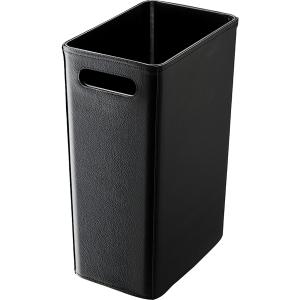 ゴミ箱 ダストボックス RSD-555C 東谷 レザータッチくず入れ 角大 10L(持ち手穴まで) ブラック 日用雑貨｜itcom-ec