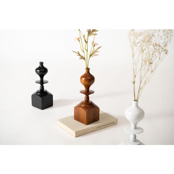 フラワーベース SLY-21 花びん 花瓶 オブジェ 天然木 木製 ユニーク シック ひょうたん シ...