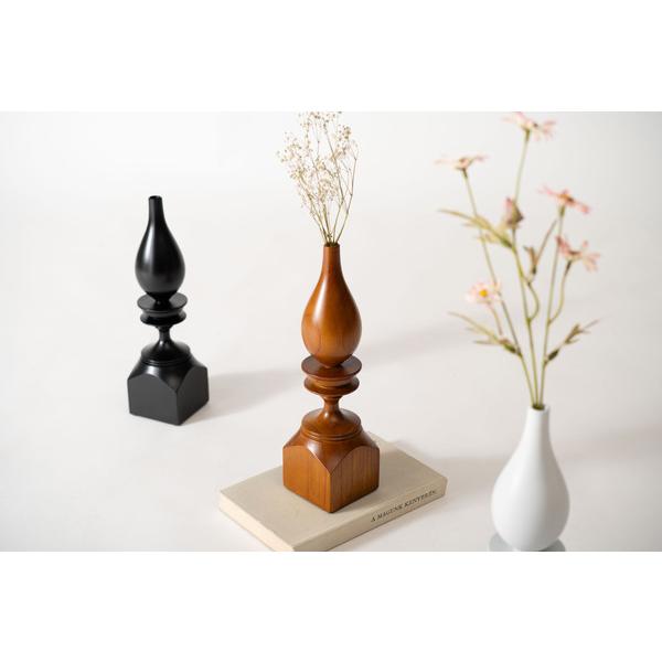 フラワーベース SLY-22 花びん 花瓶 オブジェ 天然木 木製 ユニーク シック ひょうたん シ...
