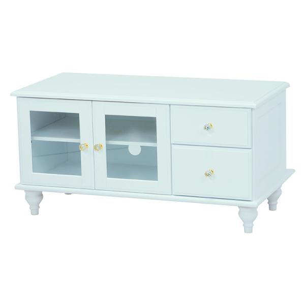 TV台 (ホワイト) MTV-5883WH ローボード テレビ台 収納 猫脚 木製 桐材 新生活 幅...