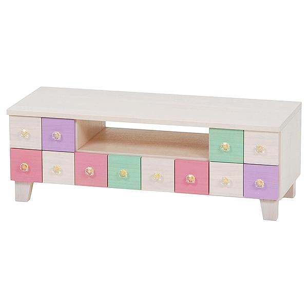 パステルシリーズ テレビ台 MTV-7501WS ホワイトウォッシュ ローボード 子供部屋 引き出し...