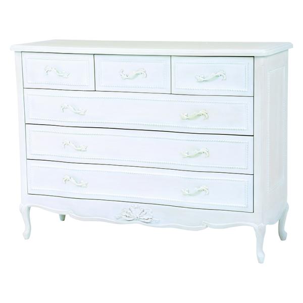 ハンプトンシリーズ ワイドチェスト RCH-1361AW アンティークホワイト チェスト 収納 ホワ...