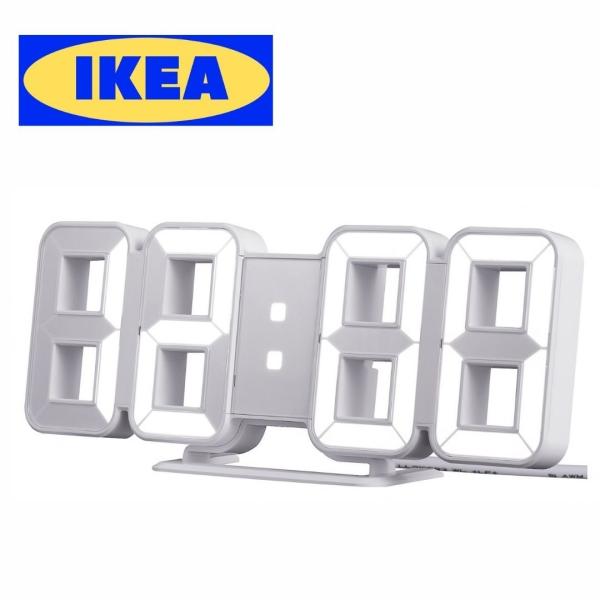 IKEA イケア NOLLATTA ノルオッタ アラームロック ホワイト 時計 置時計 目覚まし時計