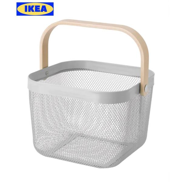 IKEA イケア RISATORP リーサトルプ バスケット かご 収納 グレー 灰色