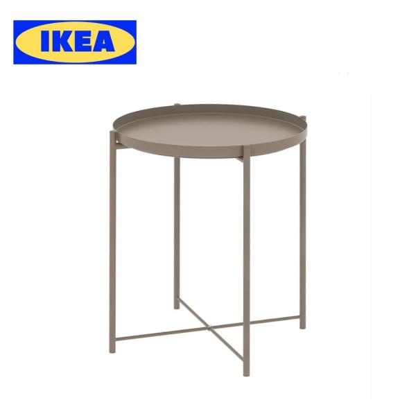 IKEA イケア GLADOM グラドム トレイテーブル ダークグレーベージュ サイドテーブル 人気...