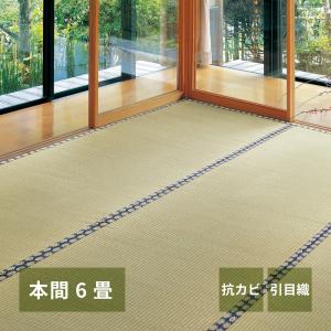 い草カーペット 谷川(たにがわ) 本間6畳 本間6帖 約286×382cm 158002360 い草 ラグ カーペット 引目織 上敷き 和室 和風 模様替え｜itcom-ec