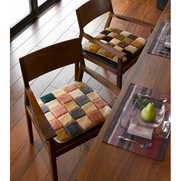 ムートンクッション　YDC18420　240609503　クッション　約40×40cm　ふわふわ　可...