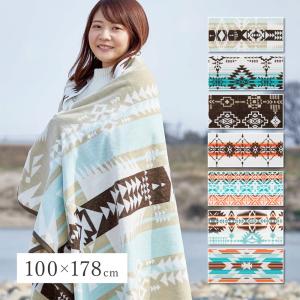 綿100％のタオルブランケット　270080000　ネイティブ柄　約100×178cm　アウトドア　掛布団　ソファカバー　タオル　キャンプ｜itcom-ec