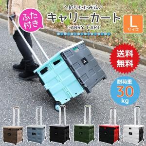 キャリーカート 折りたたみ ふた付き 軽量 買い物 コンテナ カート ショッピングカート 買い物カート キャリー 台車