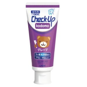 ライオン DENT チェックアップ コドモ グレープ 1本 60g フッ素　950ppm 歯みがき粉 歯磨きペースト 虫歯予防