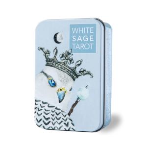 タロットカード 78枚 ウェイト版 ホワイトセージ　タロット 缶入り　WHITE SAGE TAROT 日本語解説書付き　　｜クロノスゲート Yahoo!店