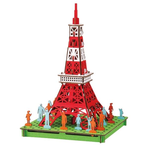 hacomo 東京タワー TOKYO TOWER 玩具 おもちゃ 組立式 工作 ダンボール クラフト...