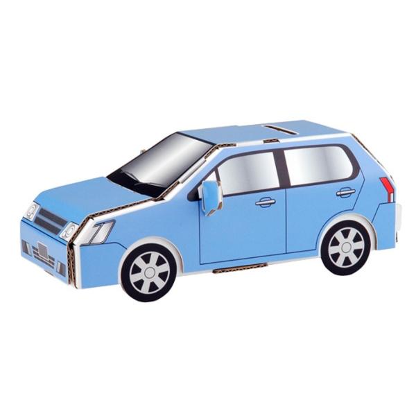 hacomo ぺったん コンパクトカー 玩具 おもちゃ 組立式 工作 ダンボール 春休み GW 夏休...