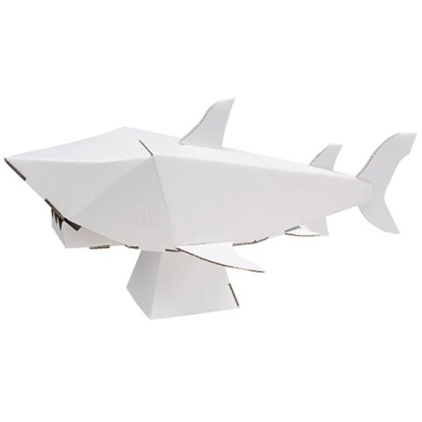 hacomo 水族館シリーズ サメ 玩具 おもちゃ 組立式 工作 ダンボール 春休み GW 夏休み ...