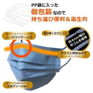 個包装 カラー マスク 不織布 在庫あり 50...の詳細画像3