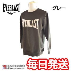 在庫限り  M/L/XL モクグレー エバーラスト ロゴ トレーナー スポーツ ELC13201CT C2211018-21