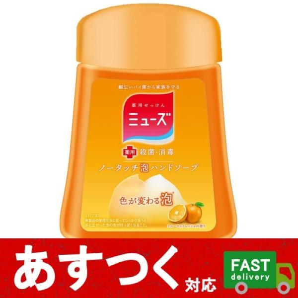 （250ml×1個 ミューズ フルーティフレッシュの香り ノータッチ泡ハンドソープ）オレンジ ディス...