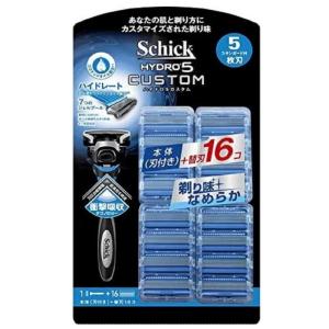 ポスト投函便（Schick シック ハイドロ5 カスタム 5枚刃 本体（刃付き）+替刃16コ）ひげそり カミソリ 顔 ハイドレート スキンガード付 27499