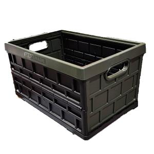 SPACE MADE 折りたたみコンテナ 46L オレンジ 耐荷重約35kg おしゃれ