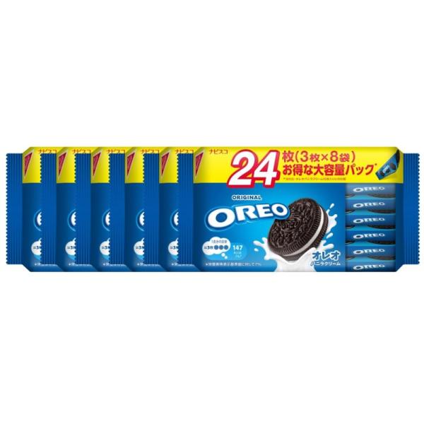 ナビスコ オレオ バニラクリーム 3枚×8袋 ×6パック 計144枚 ビスケット クッキー お菓子 ...