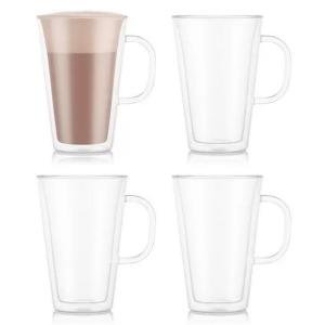 4個セット bodum ボダム キャンティーン ダブルウォール マグカップ 400ml グラス コップ オーブン 電子レンジ 耐熱ガラス コストコ 1630863