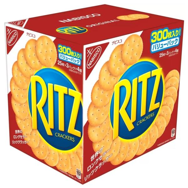 （ナビスコ RITZ リッツ クラッカー 300枚入 25枚×3パック×4箱）バリューパック NAB...