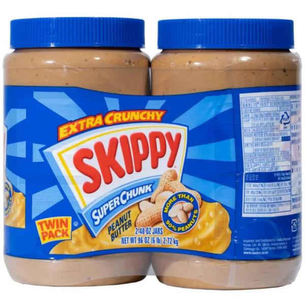 （1.36kg×2個セット スキッピー ピーナッツバターチャンク）SKIPPY 粒入り 自然食品 パ...