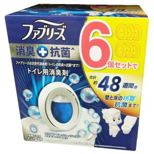 （6個セット トイレ用 ファブリーズ 消臭剤）置き型 トイレ 消臭 抗菌 ウルトラフレッシュシャボン トイレ 芳香剤 床 防臭 におい P&G まとめ買い 55343｜アイテンプ