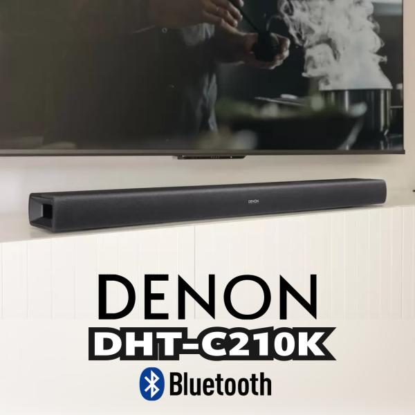 Denon サウンドバー DHT-C210K サブウーハー内蔵 デノン スピーカー オーディオ ブラ...