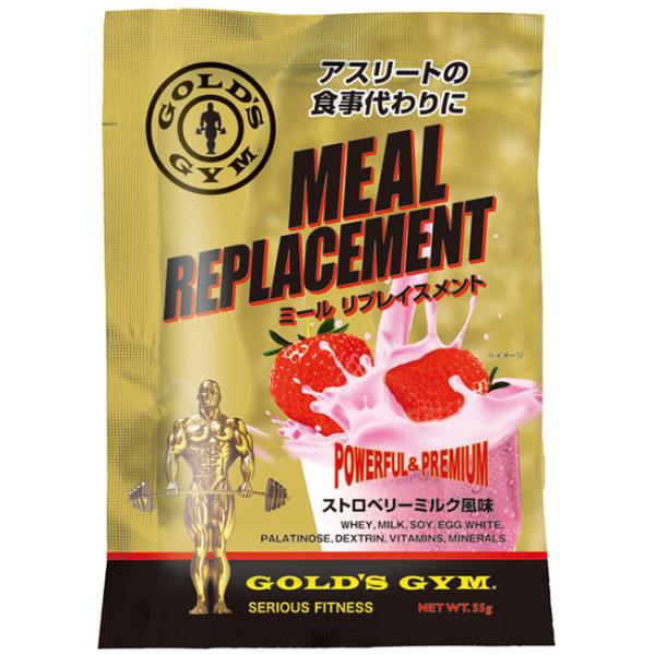 GOLD`S GYM（ゴールドジム）ミールリプレイスメント ストロベリーミルク風味 55g×14袋