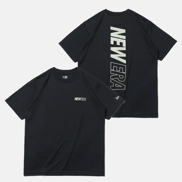 NEW ERA（ニューエラ）半袖 テック Tシャツ Rear Vertical Logo ブラック ...
