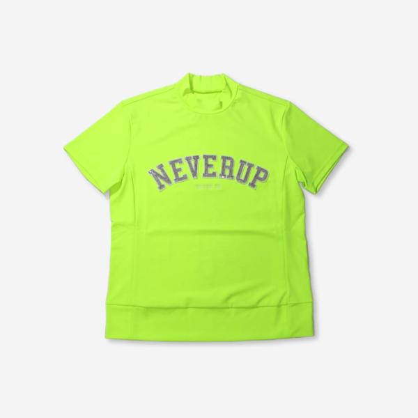 モックネックシャツ　イエロー＆ホワイト　-NEVER UP NEVER IN-