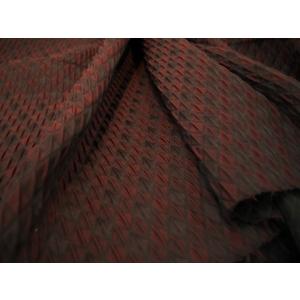 閉店大セール　お買得　【シルク膨れ織りバイアス格子コート生地】　フランス製,輸入生地　シルク20％ア...