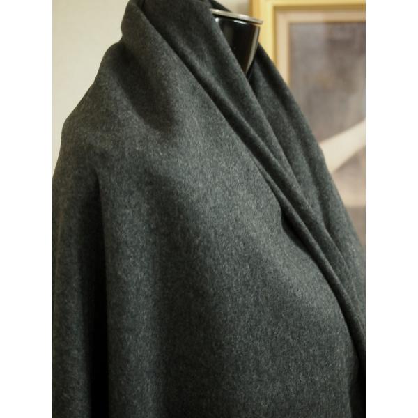 閉店大セールお買得　【カシミヤ/ラムウール　コート生地】イタリ―製,輸入生地,　グレー杢　カシミヤ5...