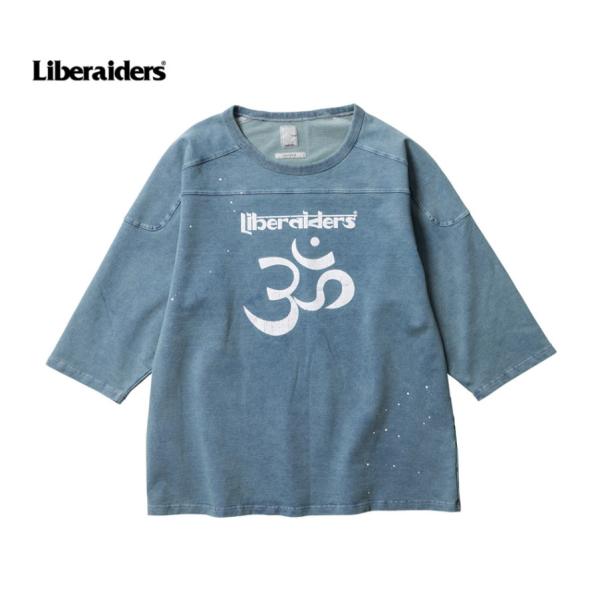 Liberaiders リベレイダース INDIGO DYED CREWNECK T フットボールT