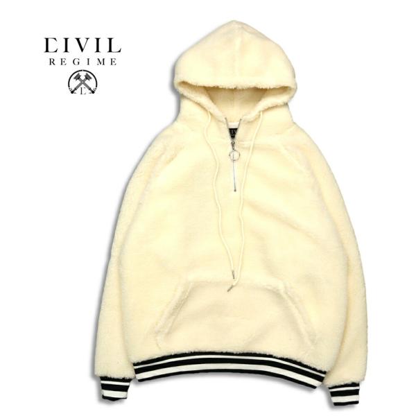 Civil Regime シビル・レジーム SHERPA TEDDY HOODIE CREAM 18...